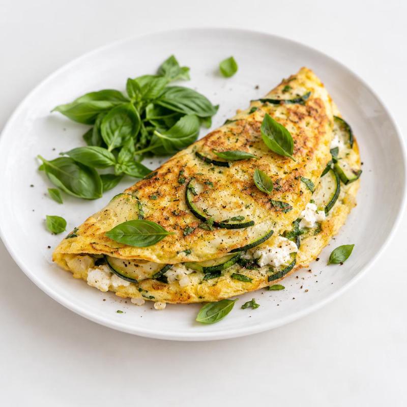 Omlet pieczony z cukinią i bazylią