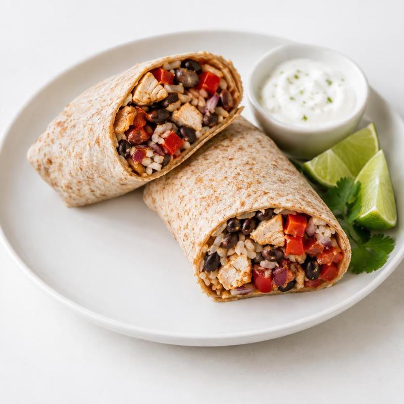 Burrito z kurczakiem i fasolą