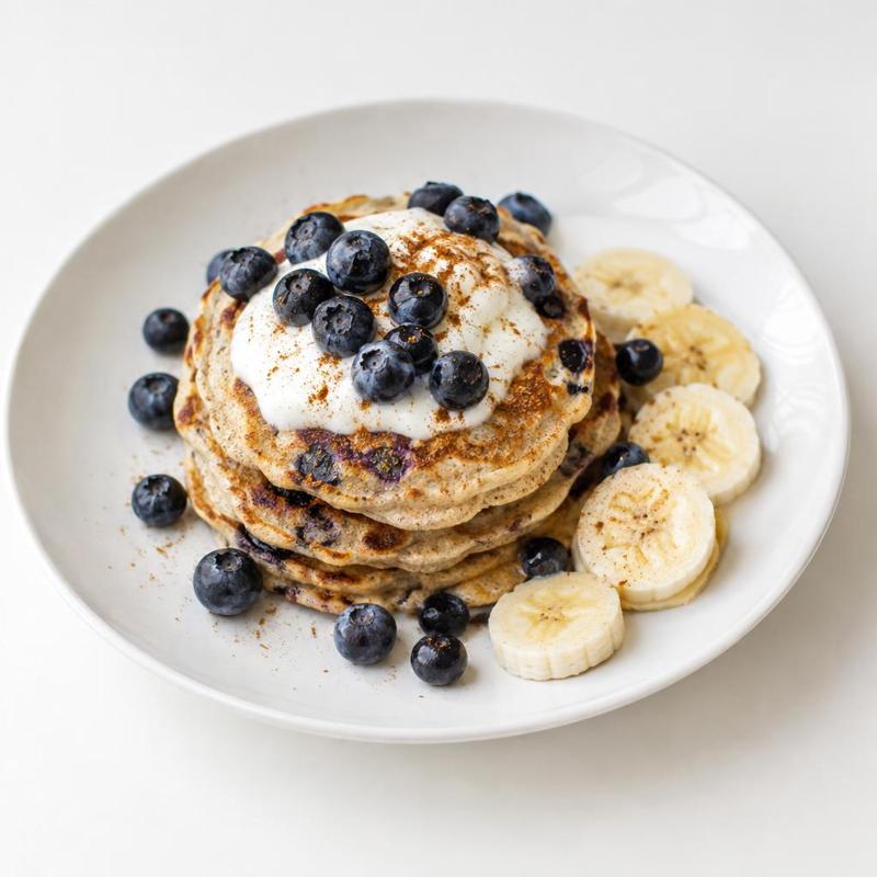 Pancakes bananowe z borówkami