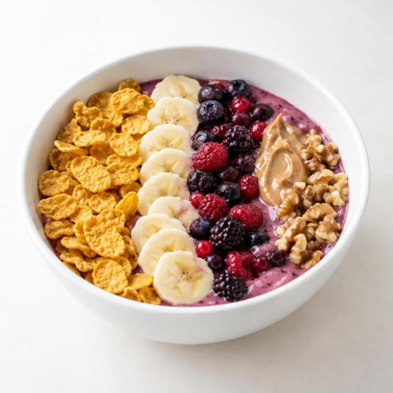 Smoothie bowl z płatkami kukurydzianymi