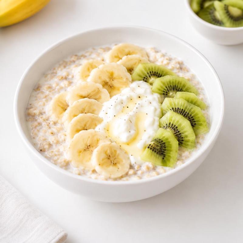 Owsianka waniliowa z bananem i kiwi