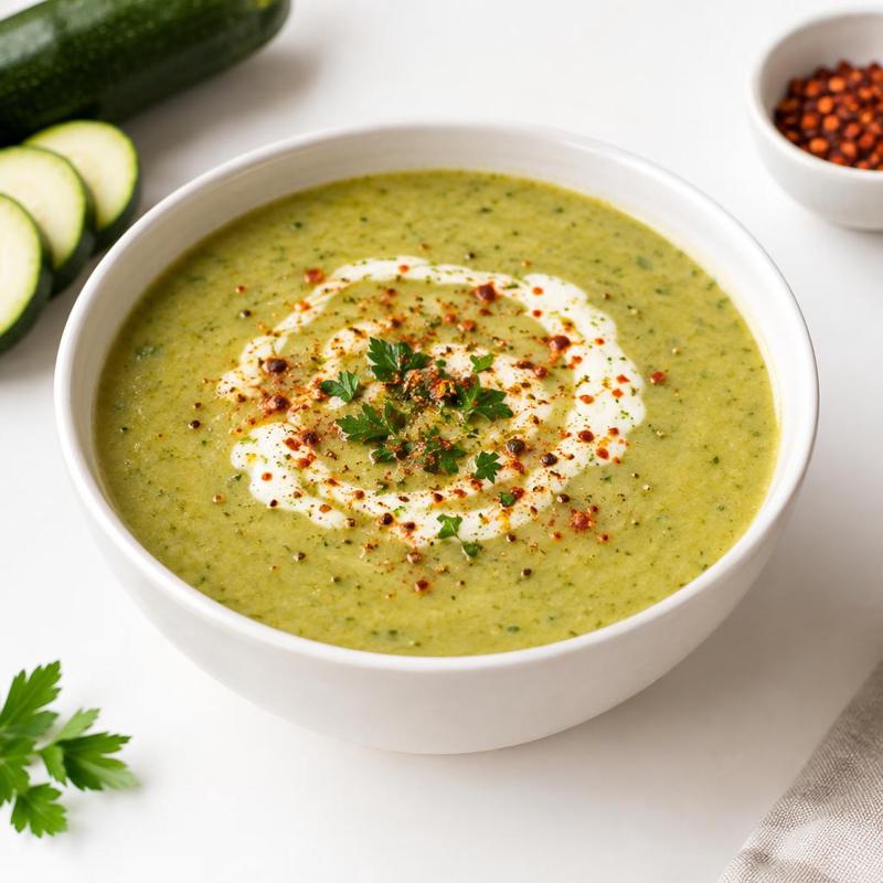 Krem z cukinii z chili