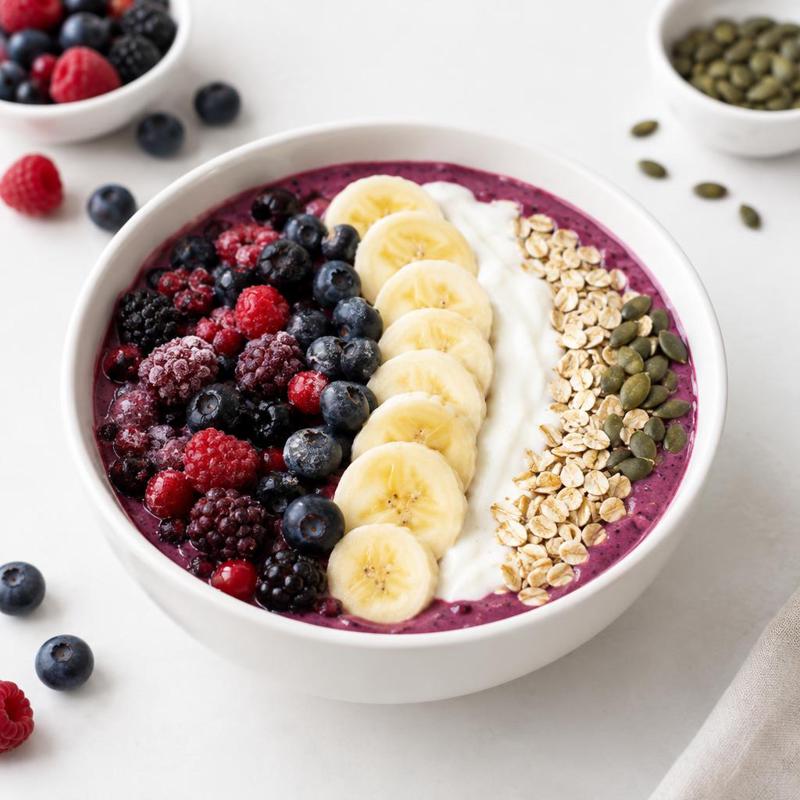 Smoothie bowl z owocami jagodowymi