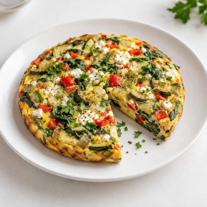 Frittata z warzywami i fetą
