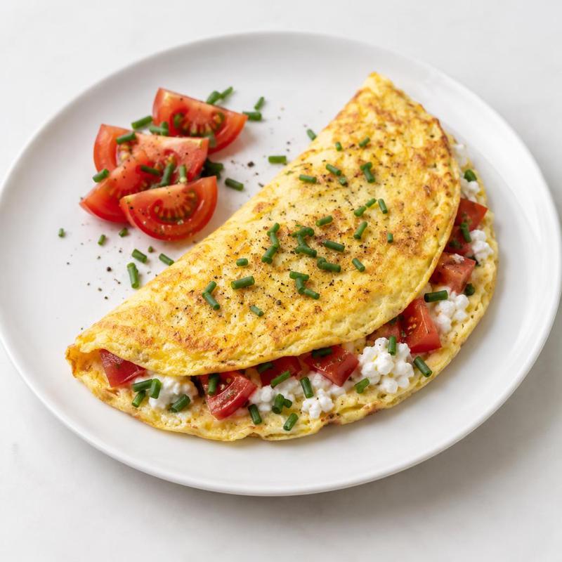 Omlet z serkiem wiejskim