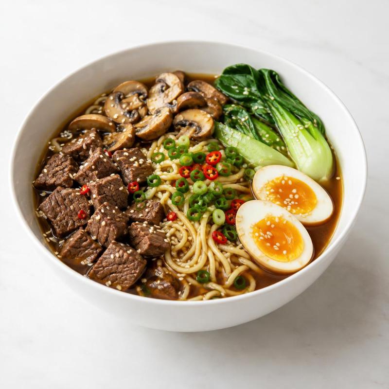 Ramen sojowy z wołowiną
