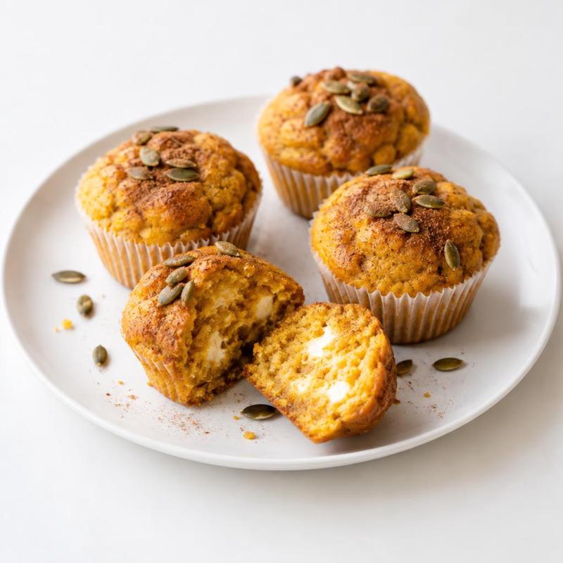 Muffiny dyniowe z twarogiem