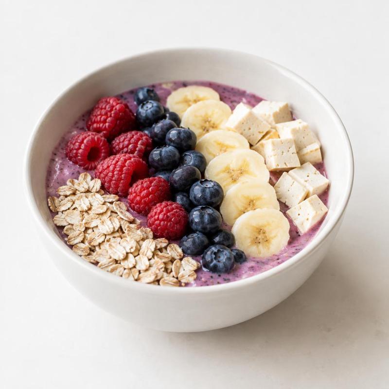 Owsianka ze smoothie z owoców jagodowych