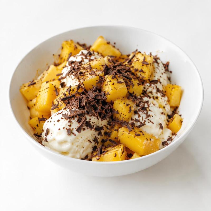 Lody mango ze skyrem i czekoladą