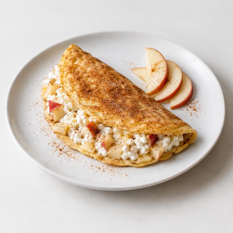Omlet biszkoptowy z ciepłym jabłkiem cynamonowym