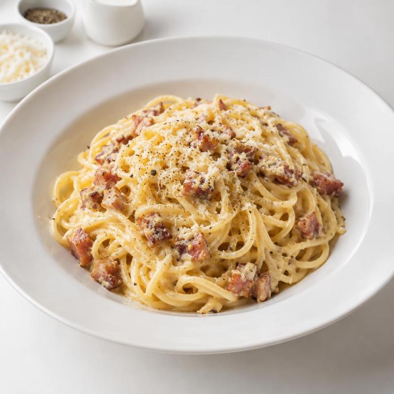 Kremowa carbonara z boczkiem i parmezanem