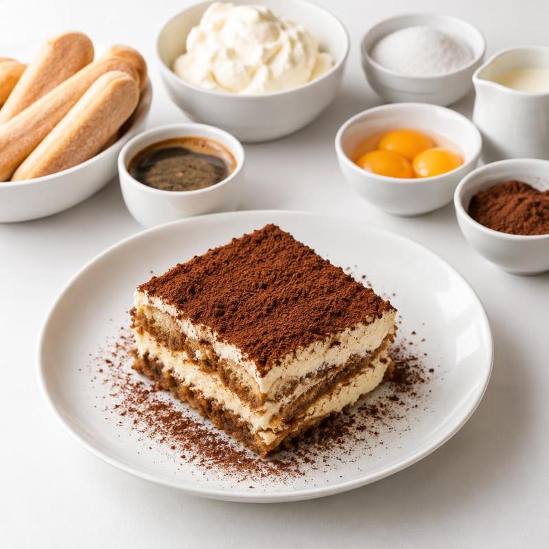 Tiramisu z kremem na parzonych żółtkach