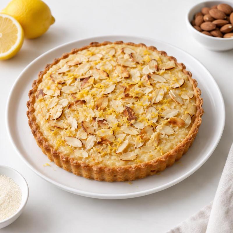Tarta wielkanocna z kaszą manną i migdałami