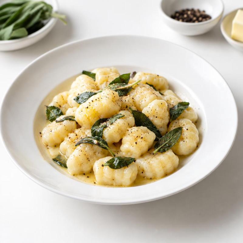 Gnocchi ziemniaczane z masłem i szałwią