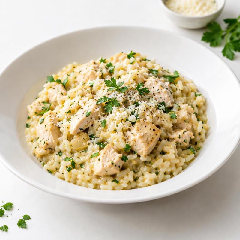 Risotto z kurczakiem i natką pietruszki