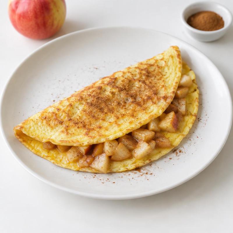 Omlet z jabłkiem i cynamonem