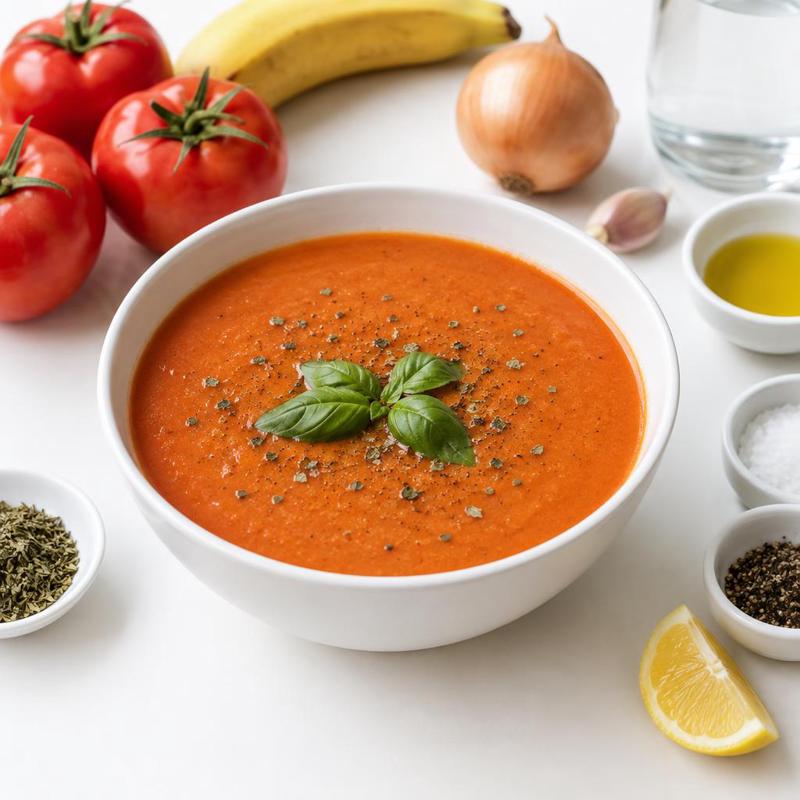 Zupa krem z pomidorów i banana