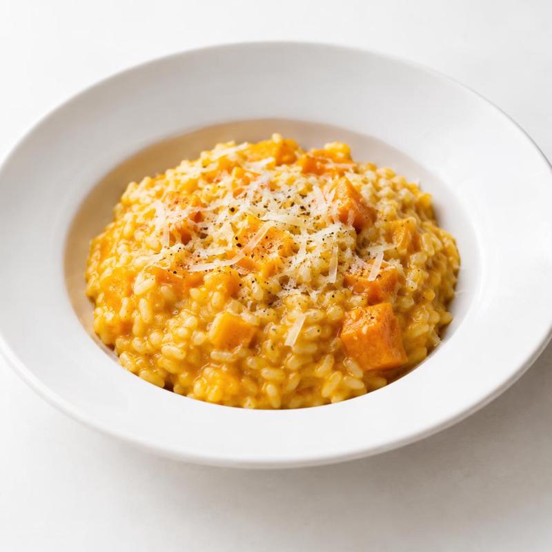 Kremowe risotto z dynią i gałką muszkatołową