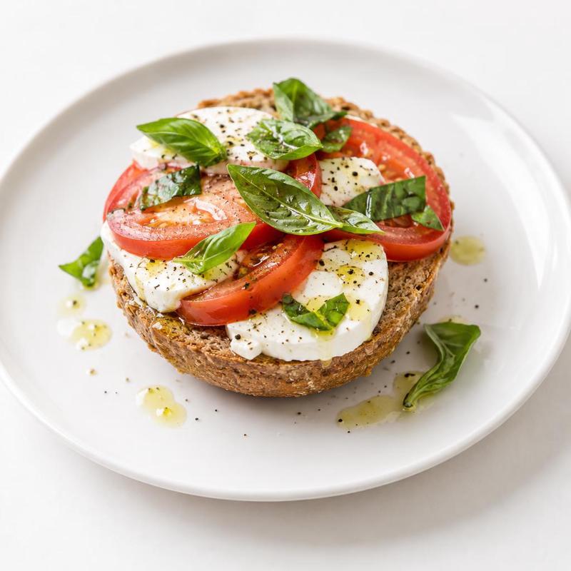 Grahamka caprese z oliwą bazyliową