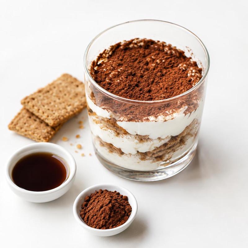 Deser à la tiramisu ze skyrem i herbatnikami