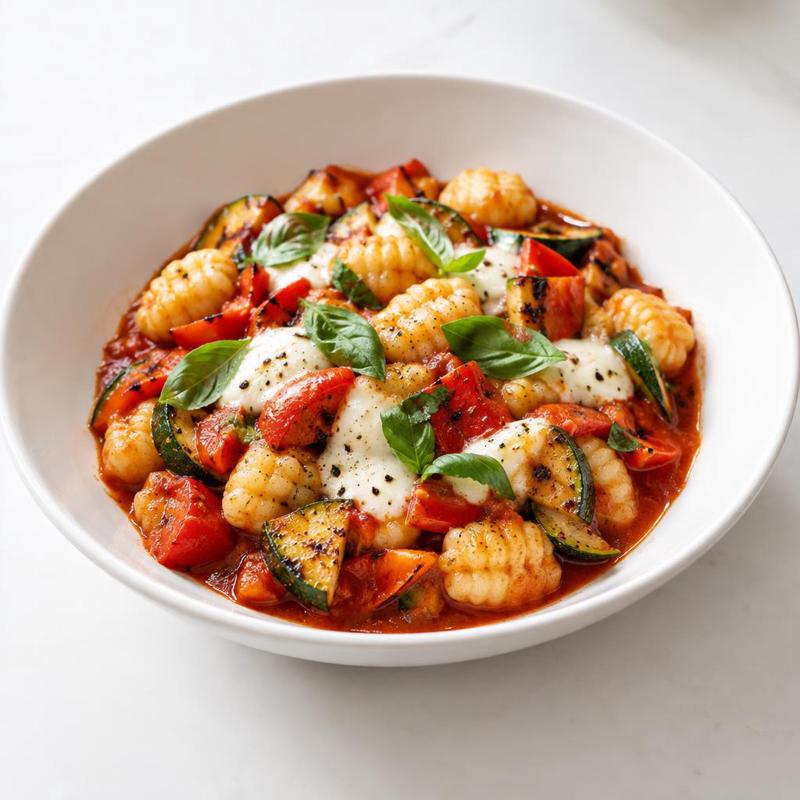 Gnocchi z grillowanymi warzywami w sosie pomidorowo-bazyliowym