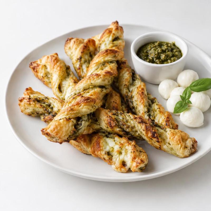 Paluchy francuskie z pesto i mozzarellą