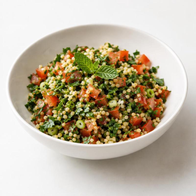 Tabbouleh z bulgurem, natką pietruszki i miętą