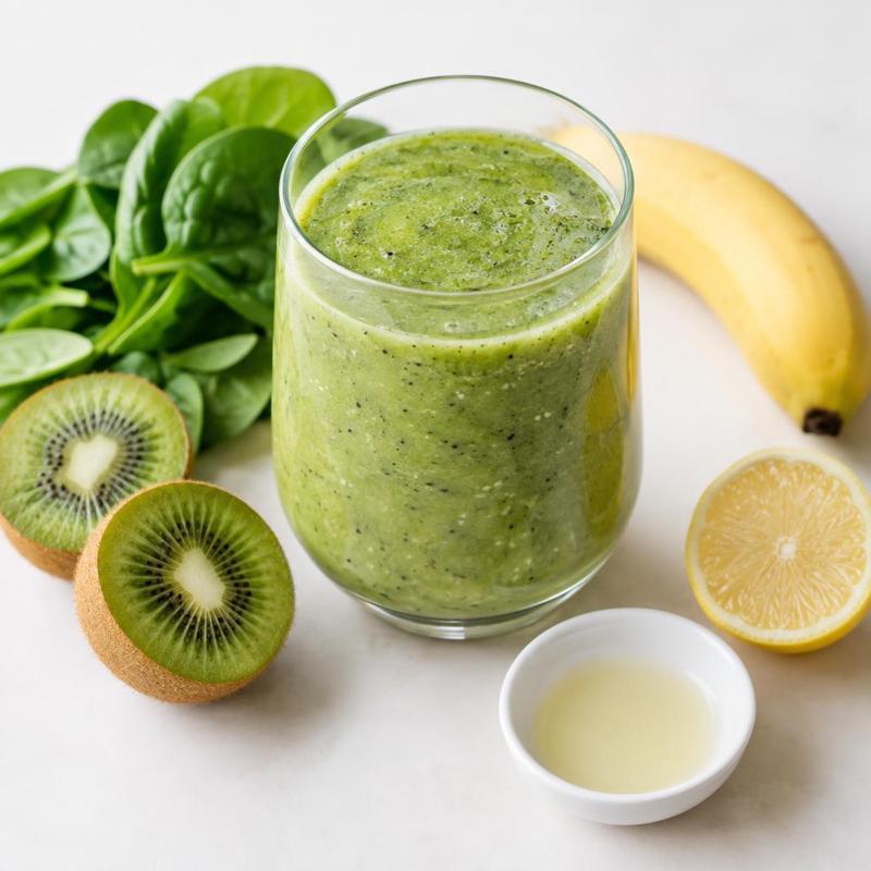 Smoothie z kiwi, szpinakiem i bananem
