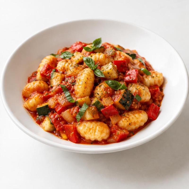 Gnocchi w sosie pomidorowo-cukiniowym z wędzoną papryką
