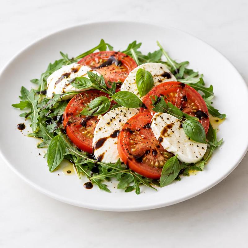 Caprese z rukolą i dressingiem balsamicznym