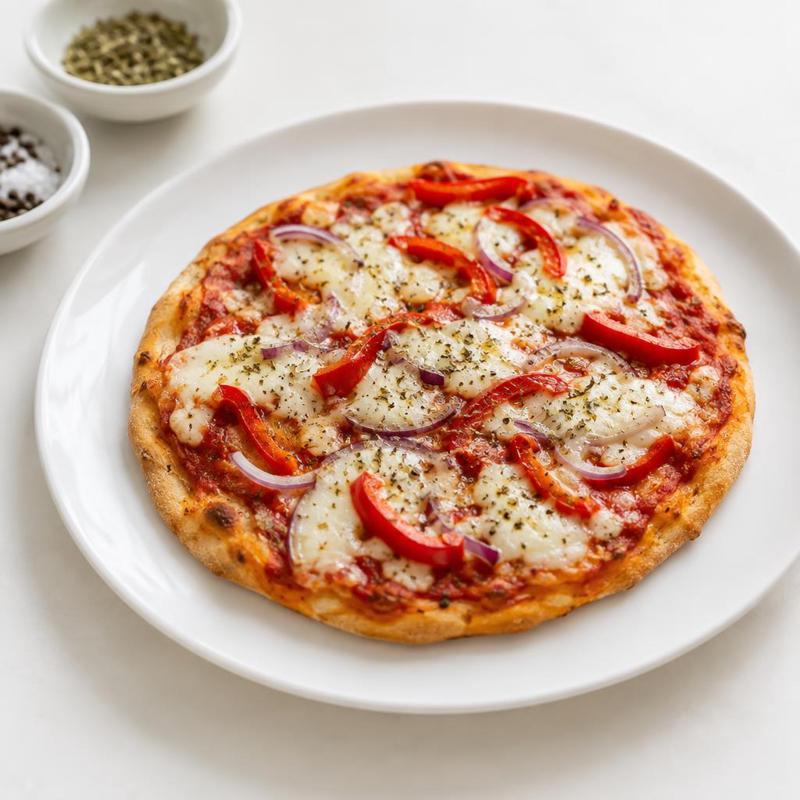 Pizza na skyrze z papryką i mozzarellą