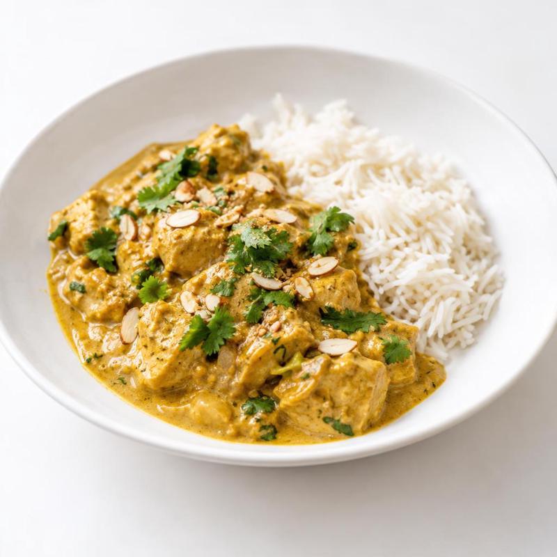 Kremowa korma drobiowa w sosie jogurtowo-migdałowym