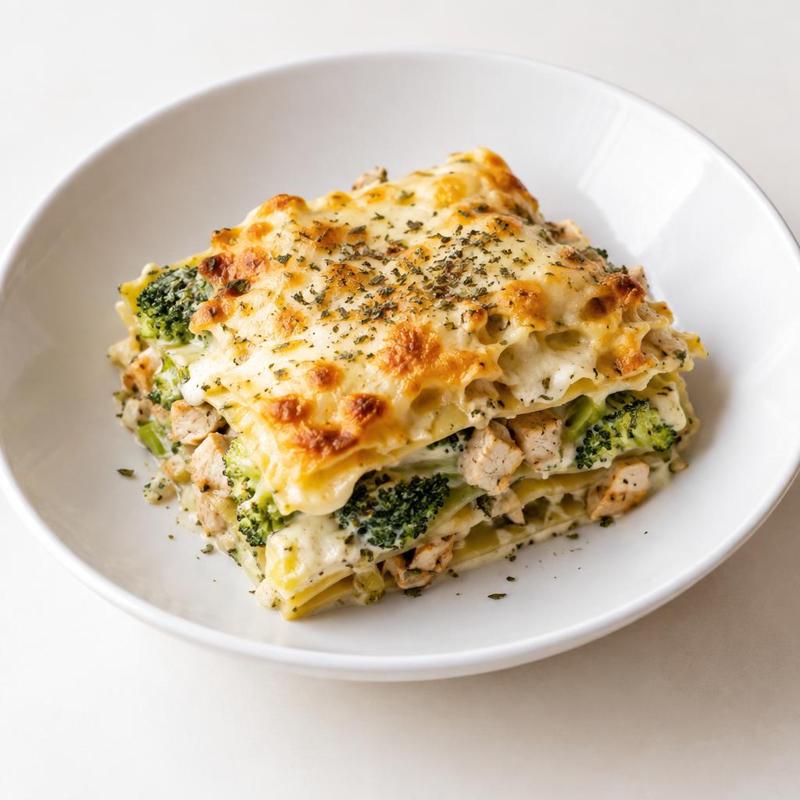 Lasagne z kurczakiem w sosie serowo-ziołowym
