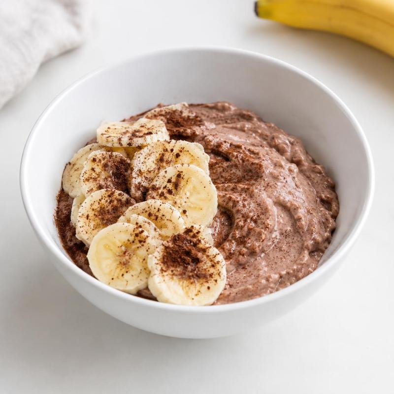 Kakaowy mus z twarogu, jogurtu i banana