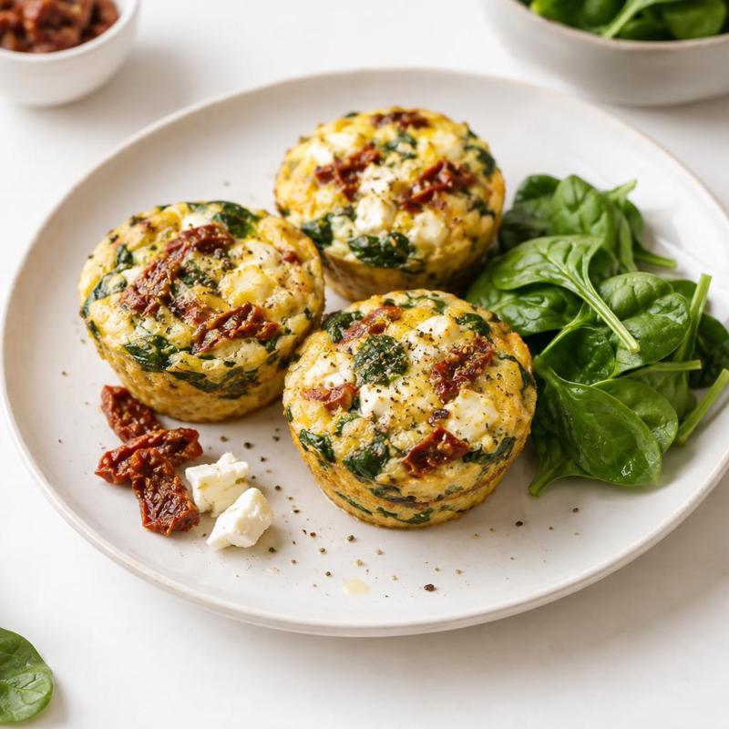 Muffiny jajeczne z fetą i czosnkiem