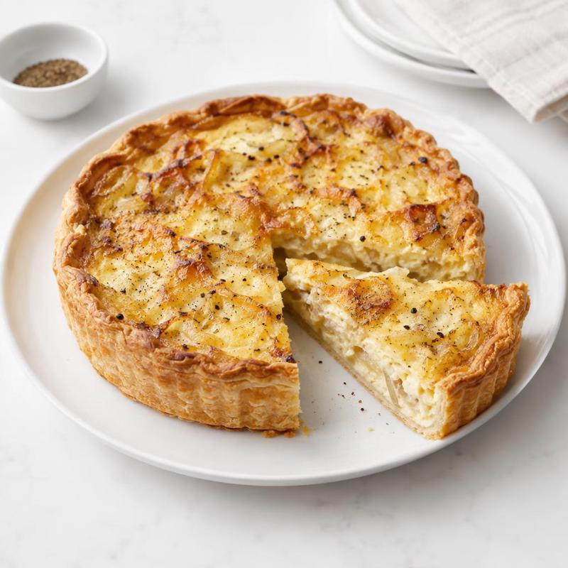 Tarta z gruyère, emmentalerem i gałką muszkatołową