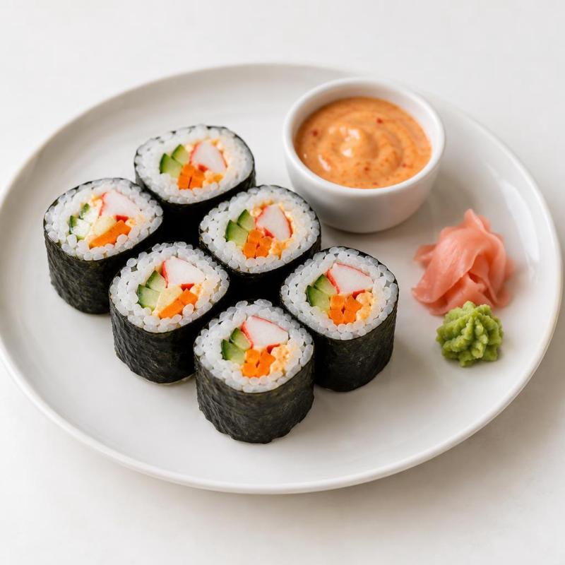 Futomaki z surimi i pikantnym majonezem