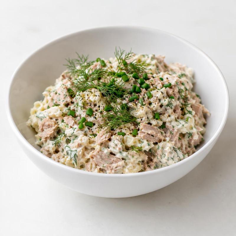 Pasta z tuńczyka z twarogiem i koperkiem