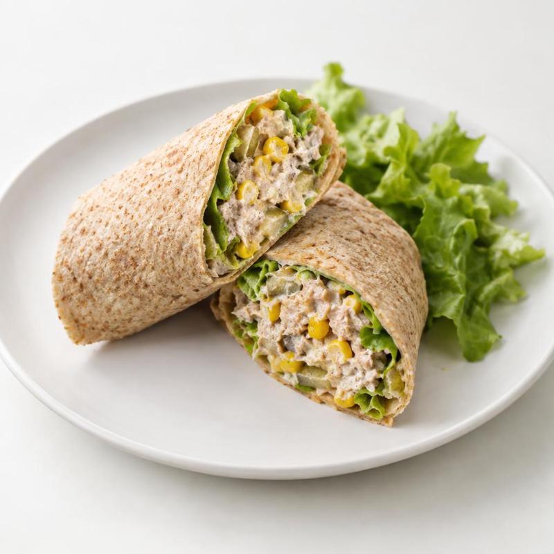 Tortilla z pastą tuńczykową i ogórkiem kiszonym