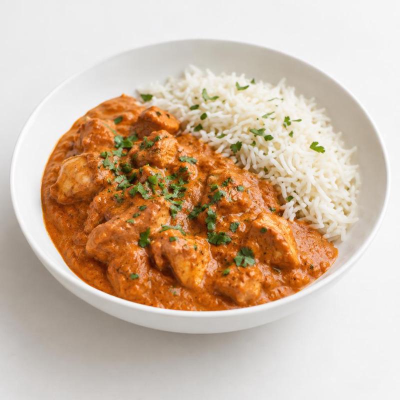 Domowa tikka masala z kurczakiem w kremowym sosie