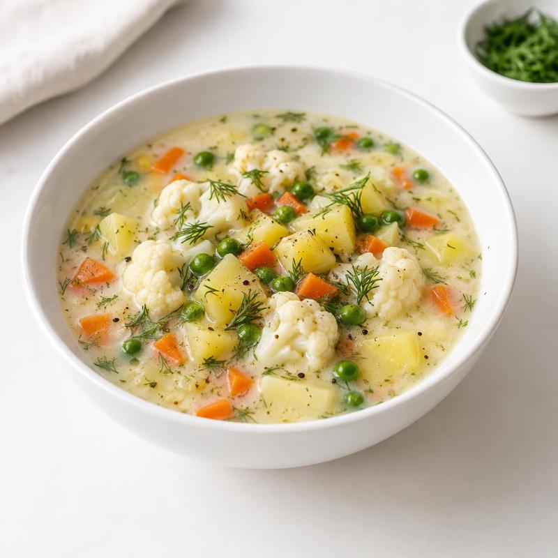 Zupa kalafiorowo-ziemniaczana ze śmietaną