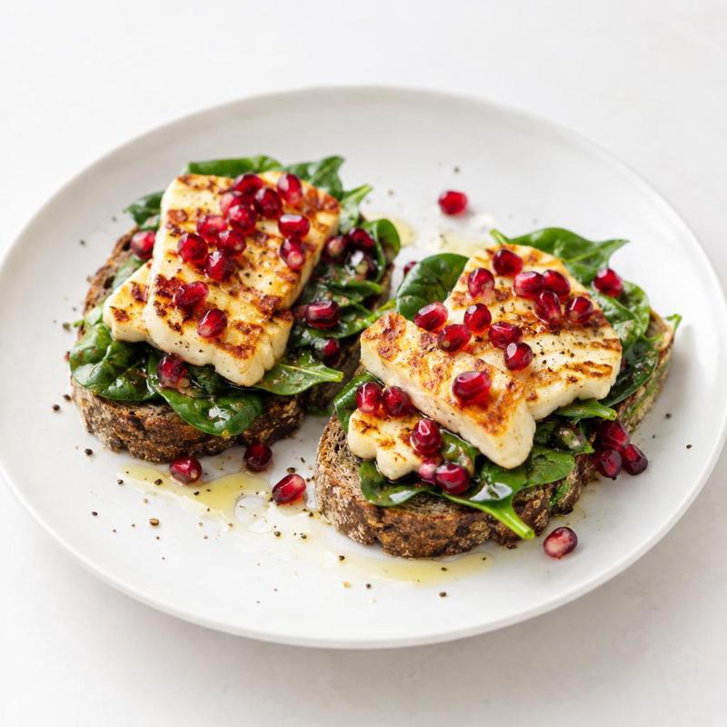 Kanapki z halloumi i dressingiem miodowo-cytrynowym