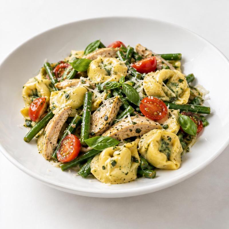 Tortelloni z indykiem w sosie czosnkowo-bazyliowym