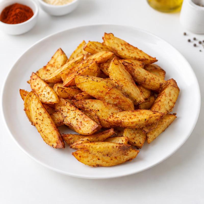 Frytki pieczone z papryką i czosnkiem