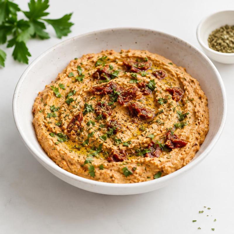 Hummus pomidorowo-czosnkowy z oregano