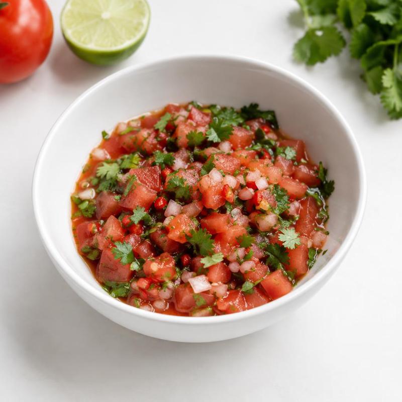 Salsa pomidorowa z limonką i świeżą kolendrą