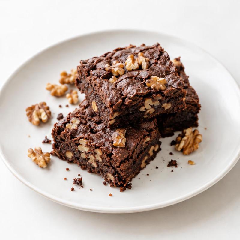 Brownie fasolowe z orzechami włoskimi