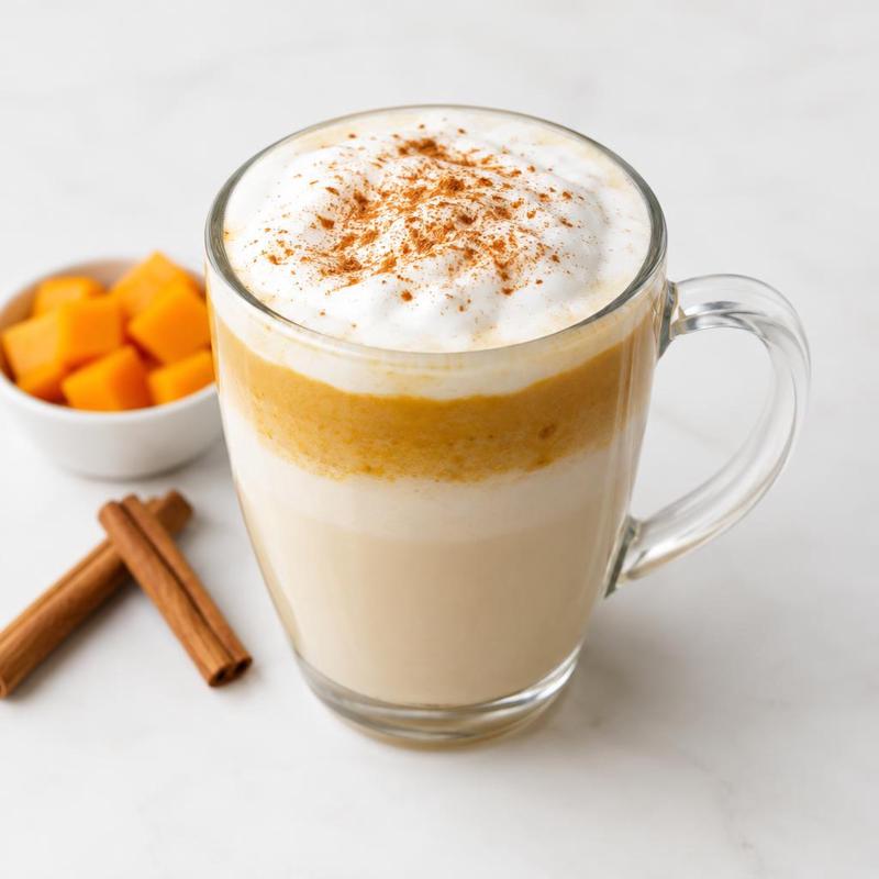 Latte z kremem dyniowym i waniliową pianką