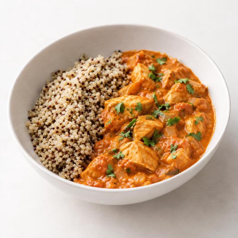 Tikka masala z kurczaka w sosie pomidorowo-kokosowym
