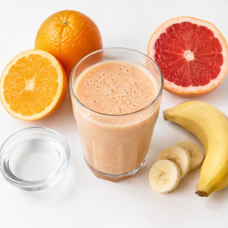 Smoothie pomarańczowo-grejpfrutowe z bananem